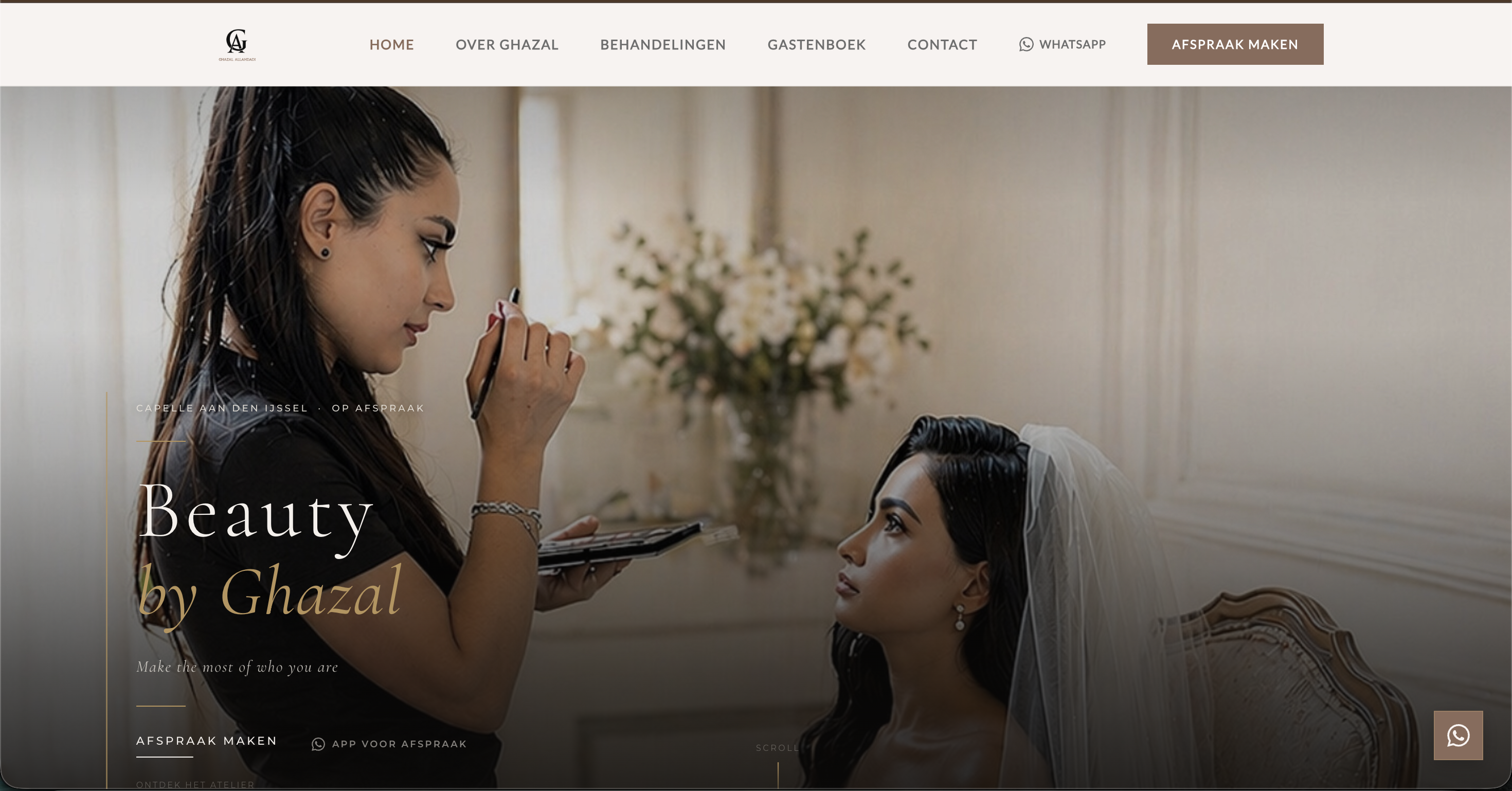 Beauty by Ghazal website screenshot