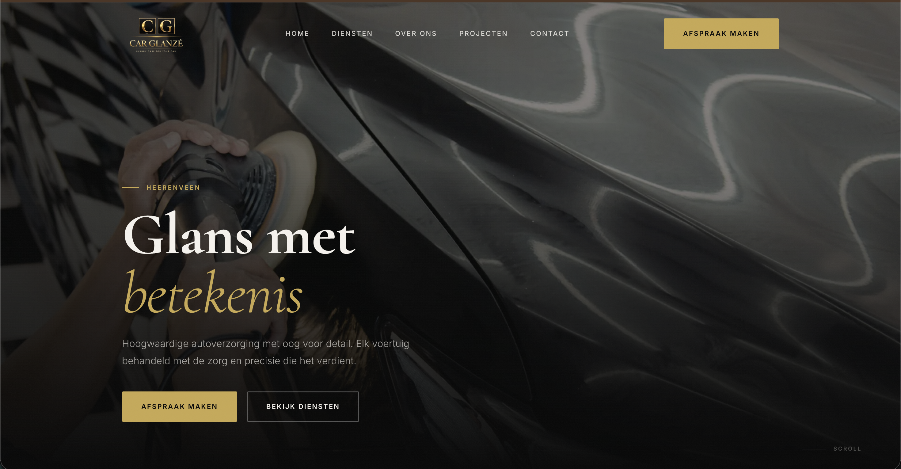 Car Glanze website screenshot